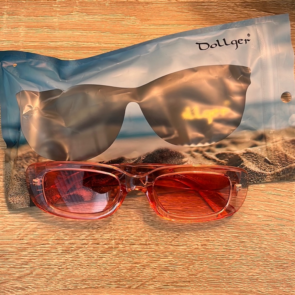 Pink Rectangle Sunglasses